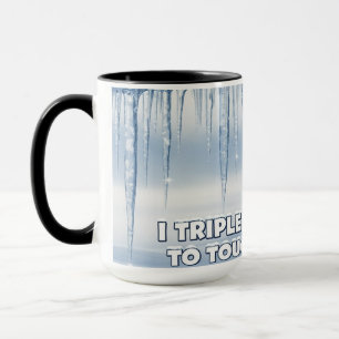 Triple Hund Dare You Combo Mugg Funny jul mugg