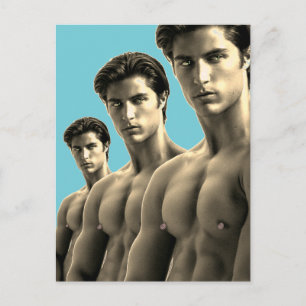 Triple Hunks Vykort