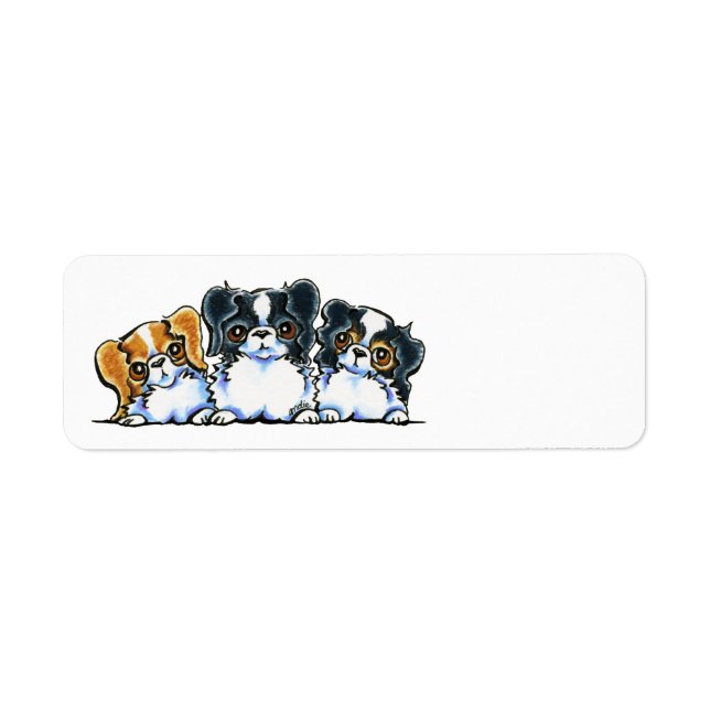 Triple Japanskt chin Returadress Etikett (Framsidan)