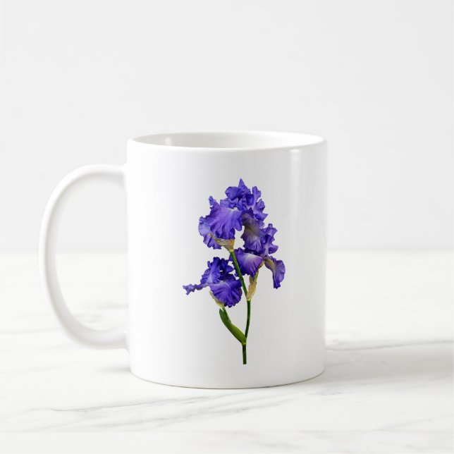Triple Lila Iris Kaffemugg (Vänster)