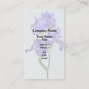 Triple Lila Iris Visitkort