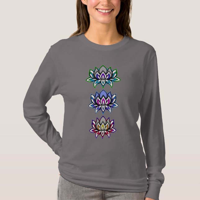 Triple Lotus Shirt T Shirt (Framsida)