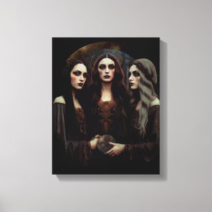 Triple Måne Goddess Canvastryck