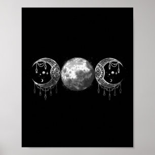Triple-måne Goddess Feminist Pagan Witch Halloween Poster