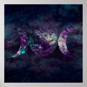 Triple Måne Goddess Luna Universe Poster
