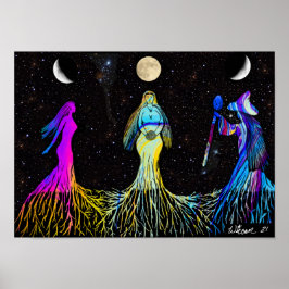 Triple måne Goddess poster