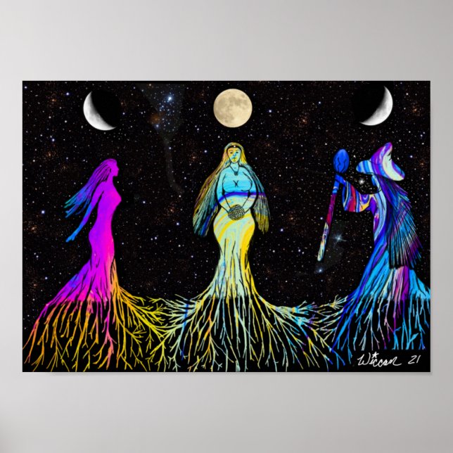 Triple måne Goddess poster (Framsidan)