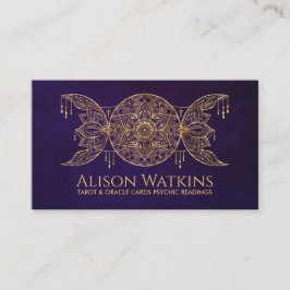 Triple Måne Mandala Ornament Visitkort