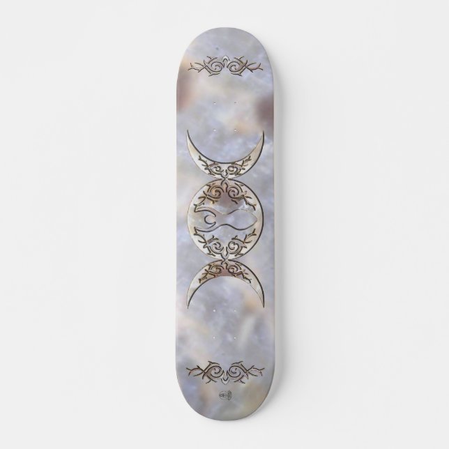 Triple Måne Moonstone Goddess Skateboard Bräda 20 Cm (Framsida)