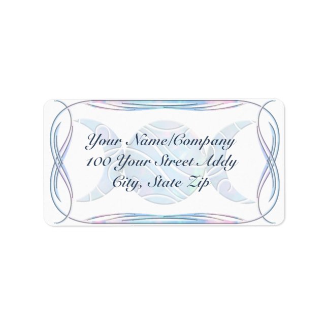 Triple Måne Opal Adressetikett (Framsidan)