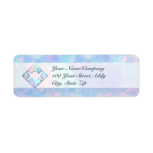 Triple Måne Opal Returadress Etikett