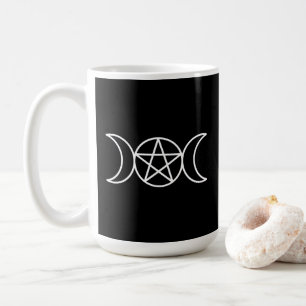 Triple Måne Pentacle Goddess Kaffemugg