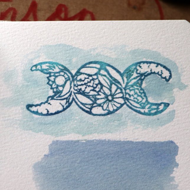 Triple Måne Symbol Garden Bloom Stämpel (Skapare uppladdad)