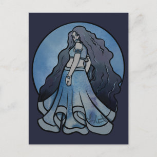 Triple Måne Symbol Wicca Goddess Vykort
