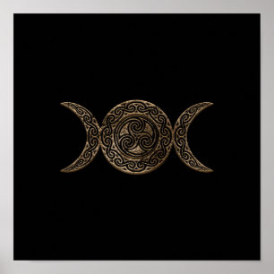 Triple måne - Trippelgudinna - Triskelion Poster