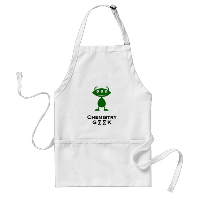 Triple Öga Chemistry Geek grönt Förkläde (Framsidan)