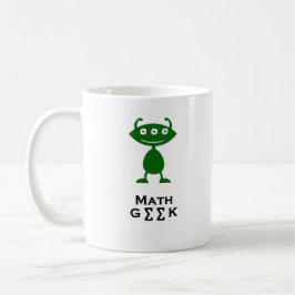 Triple Öga Math Geek grönt Kaffemugg