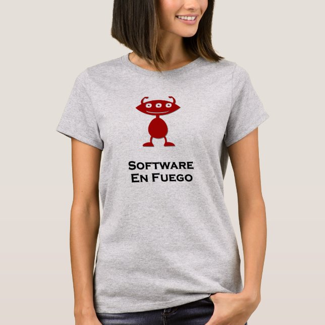 Triple Öga Software en Fuego red Tröja (Framsida)