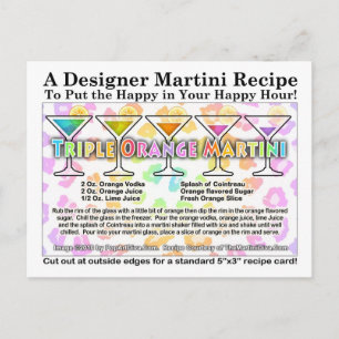 Triple Orange Martini Recept Postkort Vykort