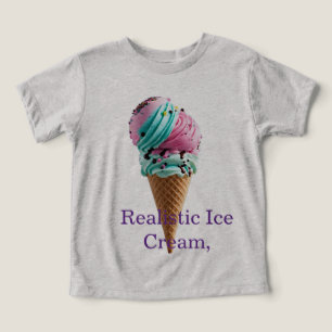 Triple Scoop Delight – Realistisk Rosa, Turkos & L T Shirt