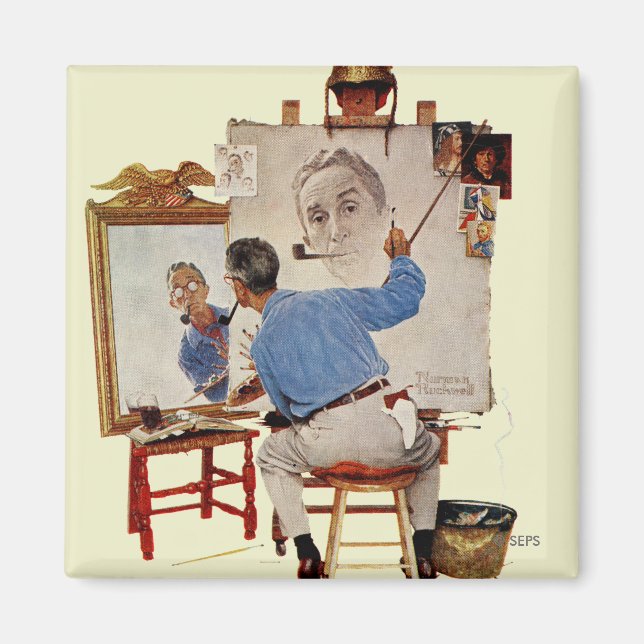 Triple Self-Porträtt Magnet (Framsidan)