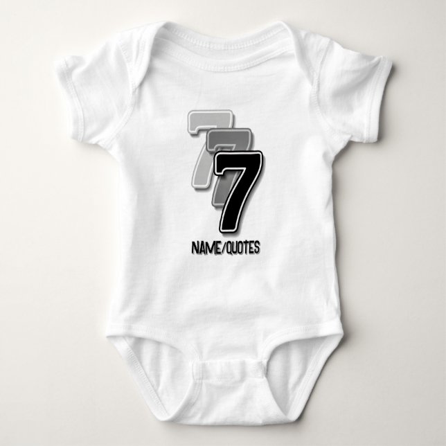 Triple Seven Grafik – Modern minimalistkonst T Shirt (Framsida)