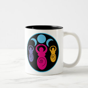 Triple Spiral Goddess Två-Tonad Mugg