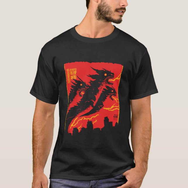 Triple Storm Dragon T Shirt (Framsida)