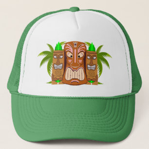 Triple Tiki Handflatan Träd Truckerkeps