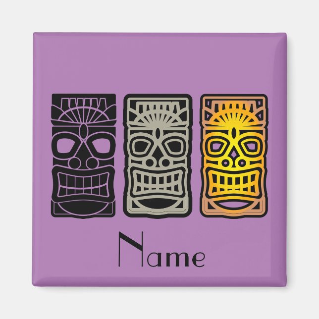 Triple Tiki Sculptures Thunder_Cove Magnet (Framsidan)