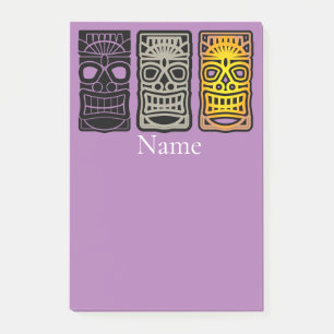 Triple Tiki Sculptures Thunder_Cove Post-it Block