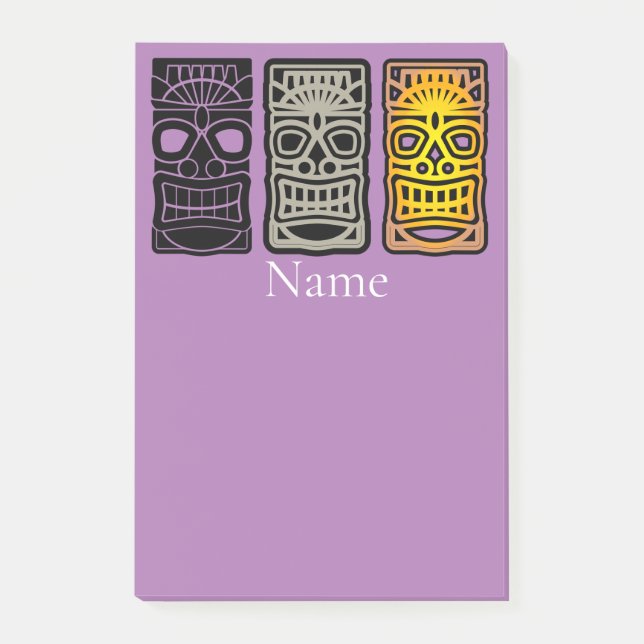 Triple Tiki Sculptures Thunder_Cove Post-it Block (Framsida)