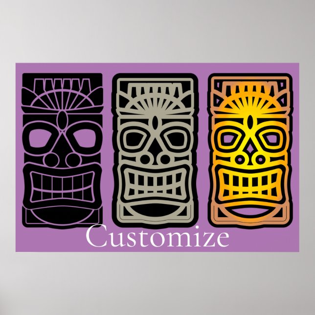 Triple Tiki Sculptures Thunder_Cove Poster (Framsidan)