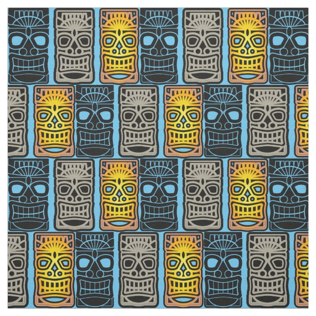 Triple Tiki Sculptures Thunder_Cove Tyg (Provkarta)
