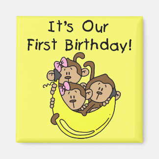 Triplet 1st - Two Girls One Boy Tshirts and Gifts Magnet