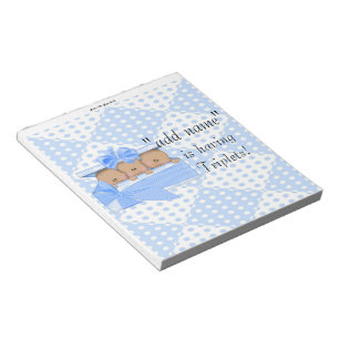 Triplet Baby Shower Candy Pub Wrappers Party Favor Anteckningsblock