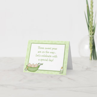 Triplet Baby Shower-inbjudan Inbjudan