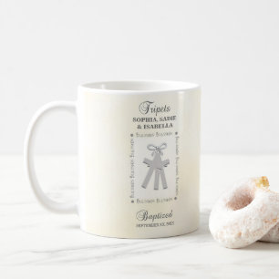 Triplet Baptism på Gult 3 Kor Personlig Kaffemugg