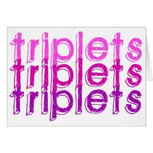 Triplet Girls Hälsningskort