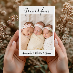 Triplet Girls Tack Newborn Baby annons Meddelande