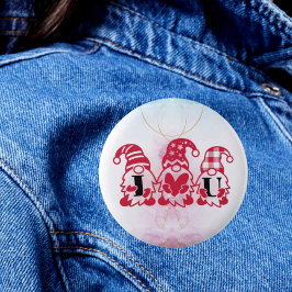 Triplet Kärlek: I Kärlek är du tre Gnomes-knapp Knapp