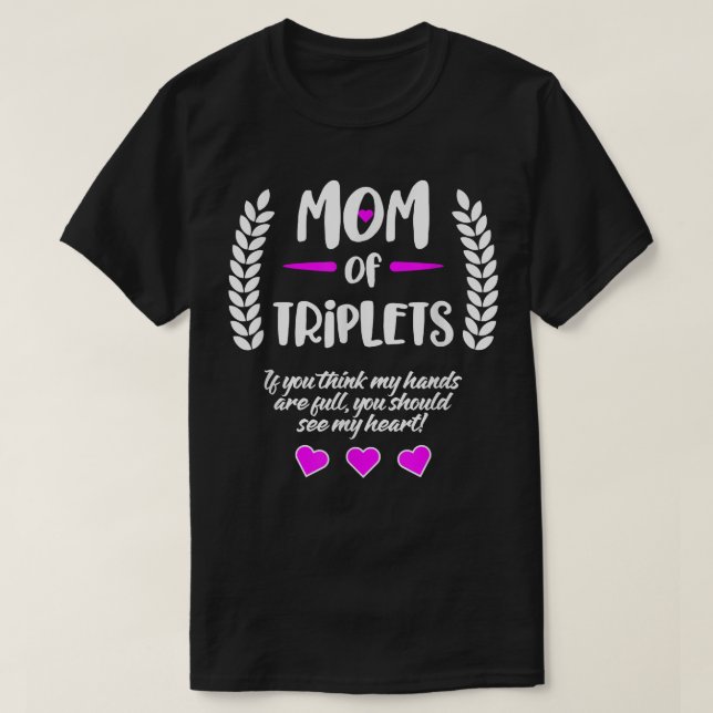 Triplet    mamma mamma om Triplets  T Shirt (Design framsida)
