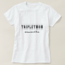 Triplet Mamma med 3 Anpassningsbar Monogram Mors d T Shirt