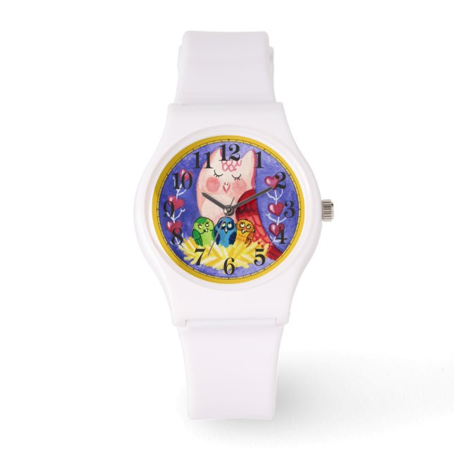 Triplet mor uggla armbandsur (Framsida)