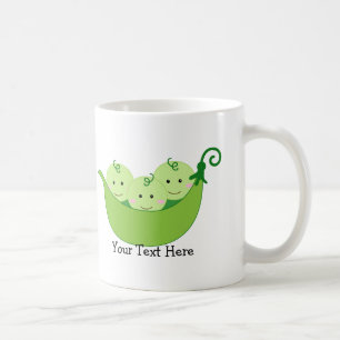 Tripletärtapoder (anpassadet) kaffemugg