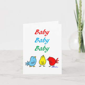 Triplets Birth Notecard Kort