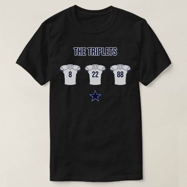 Triplets Dallas Cowboys TShirt T Shirt (Design framsida)