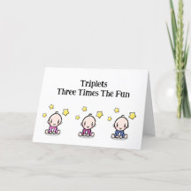 Triplets Grattiss Card, 2 flickor och 1 pojke.