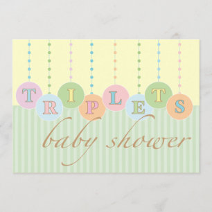 TRIPLETS inbjudan till babysknappen