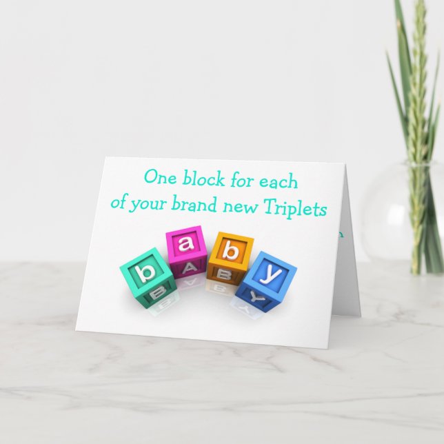 TRIPLETS=TRIPLE KÄRLEK=TRIPLE-GRATTISAR KORT (Framsida)